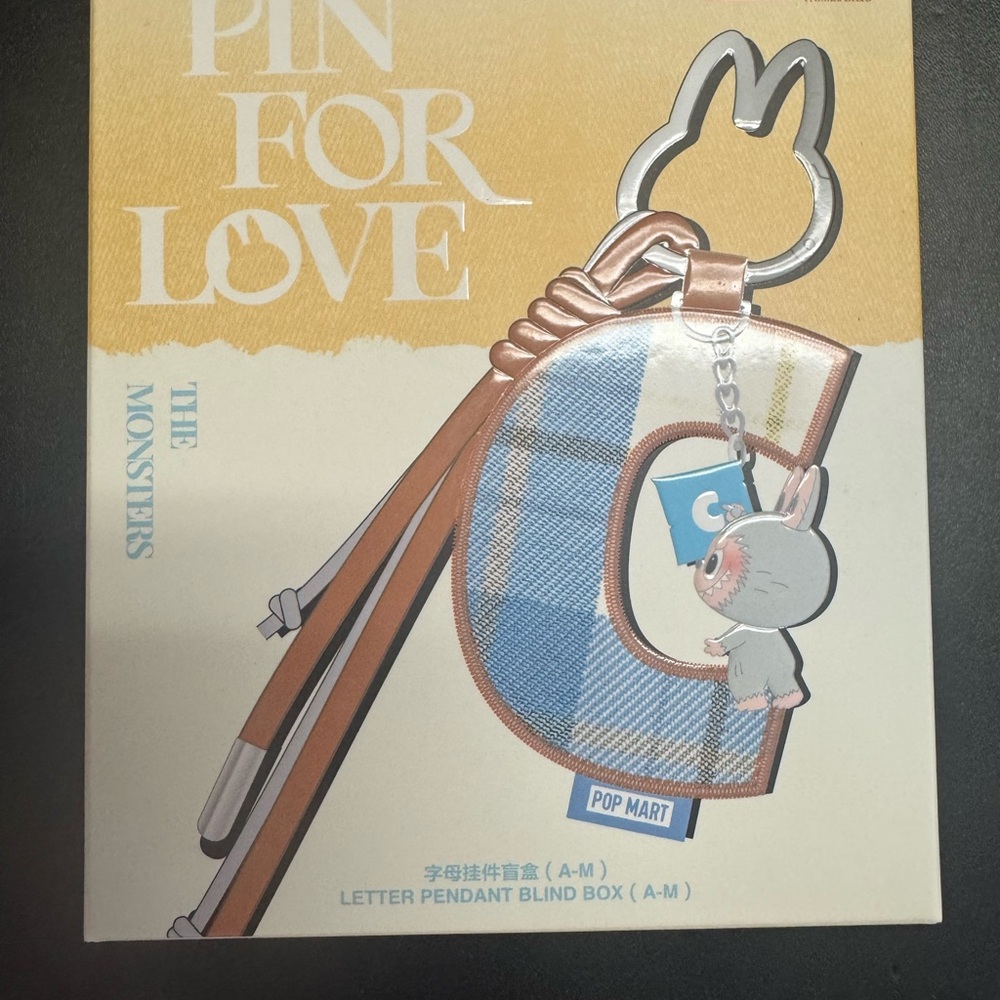 Labubu “The Monster”Purple M Keychain with Gold Trim and character charm - Picture 5 of 5